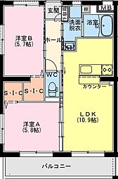 (仮称)日ノ出町YMマンション 2LDKの間取図画像