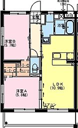 (仮称)恒久南Tマンション 2LDKの間取図画像