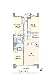 レ・ジェイド川崎 2SLDKの間取り