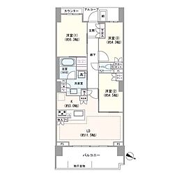 ドレッセWISEたまプラーザコートA 3LDKの間取図画像