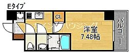グランパシフィック玉出 2階1Kの間取り