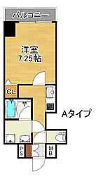 Halu花園町 1階1Kの間取り