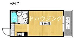 メゾンリファイン 2階1Kの間取り