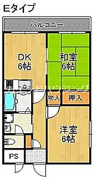 アイデール87 2DKの間取図画像