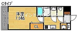 Luxe我孫子 1Kの間取図画像