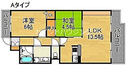 テネレッツァ住之江公園 2LDKの間取図画像