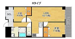 パティオ北加賀屋北棟 3LDKの間取図画像