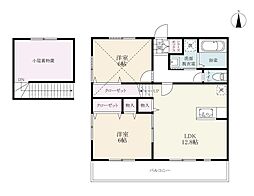 クリントブロン2 2階2LDKの間取り