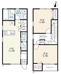プレミアムアイランド牛津4 2LDKの間取図画像