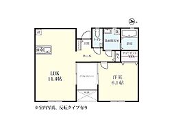 プレミアムアイランド牛津9 1LDKの間取図画像