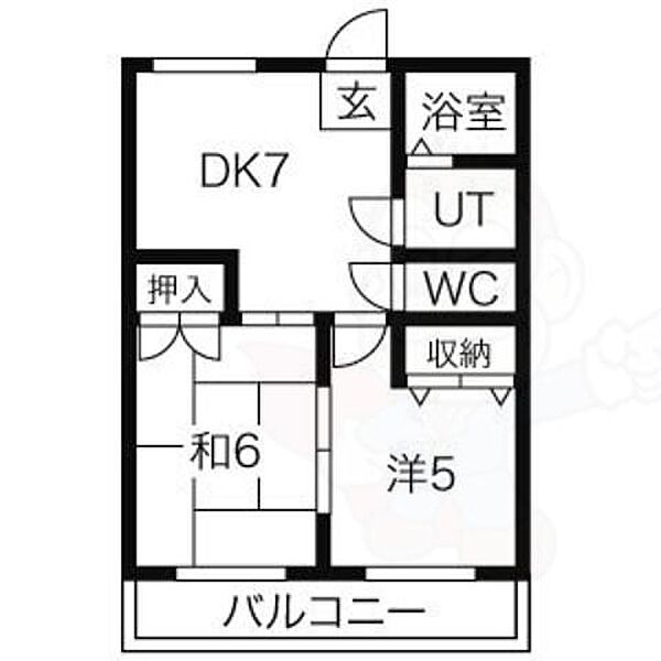 長谷川産業ビル ｜愛知県名古屋市北区如意１丁目(賃貸マンション2DK・2階・40.00㎡)の写真 その3