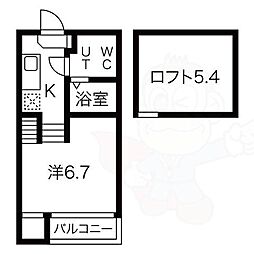 間取図画像 1K