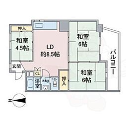 肥後ビル 3DKの間取図画像