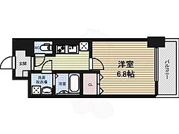 ルディアマン 11階1Kの間取り