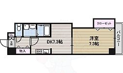 Arsa 上飯田 4階1DKの間取り