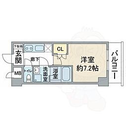 VANCOUVER1118大曽根 5階1Kの間取り