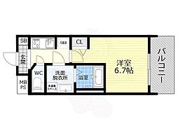 S-RESIDENCE上前津 14階1Kの間取り