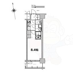 S-RESIDENCE今池beleta 10階1Kの間取り