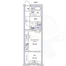 クレストタップ大曽根 1階1DKの間取り