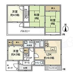 今尻町戸建 1階4LDKの間取り