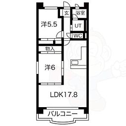 hau’oli 4階2LDKの間取り