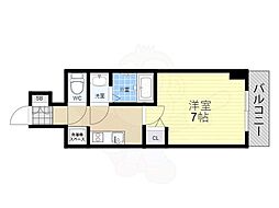 メイクス城西レジデンス 12階1Kの間取り