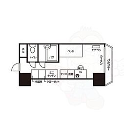 ドーミー徳川園 1Kの間取図画像