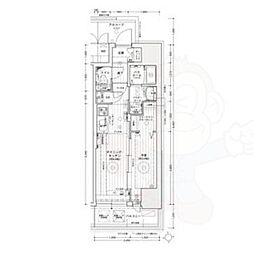 エステムコート名古屋上前津 9階1DKの間取り