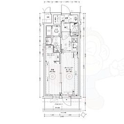 エステムコート名古屋上前津 11階1DKの間取り