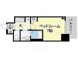 オーキッドレジデンス鶴舞(旧:S-RESIDENCE鶴舞) 13階1Kの間取り