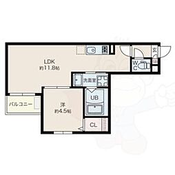Jack toribami1 1階1LDKの間取り