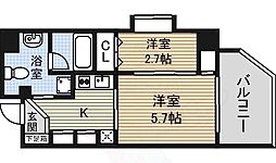 レジディア丸の内 3階2Kの間取り
