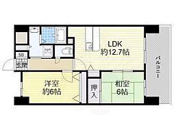 La　Douceur山王 3階2LDKの間取り