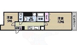 ヴェリエール・ドゥ・セ 5階2Kの間取り