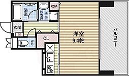 CASTELLO ASSO 4階1Kの間取り