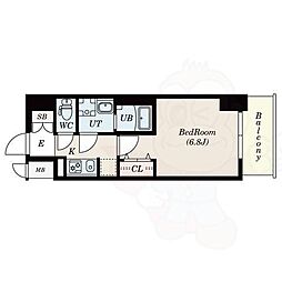 S-RESIDENCE鶴舞駅前 4階1Kの間取り