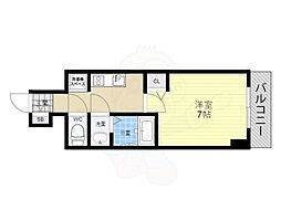 メイクス城西レジデンス 12階1Kの間取り