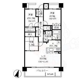 東山公園レジデンス 3階3LDKの間取り