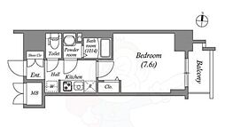 SHOKEN Residence名古屋 太閤通 1Kの間取図画像