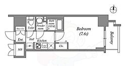SHOKEN Residence名古屋 太閤通 1Kの間取図画像