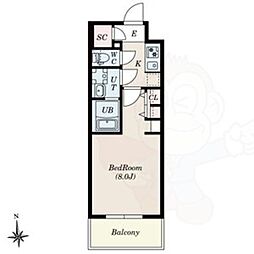 S-RESIDENCE尾頭橋beaute 1Kの間取図画像