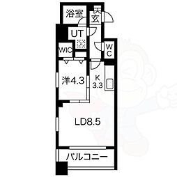 ポルタニグラ千種 1LDKの間取図画像