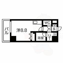RESIDENCIA大須 ワンルームの間取図画像