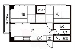 K'sビル 1LDKの間取図画像