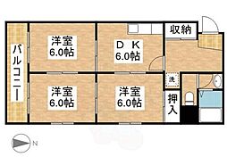 メゾン井川 3DKの間取図画像