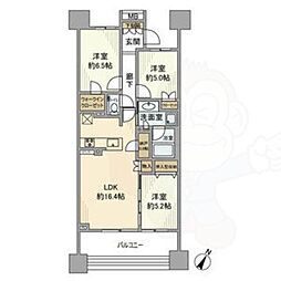プラウドタワー春日井 3LDKの間取図画像