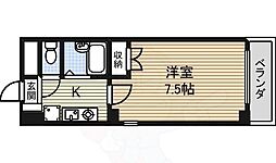 シャトー村瀬・千代田 1Kの間取図画像