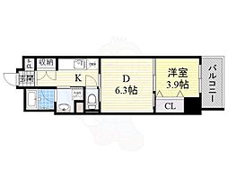 レジデンス上前津スクエア 1DKの間取図画像