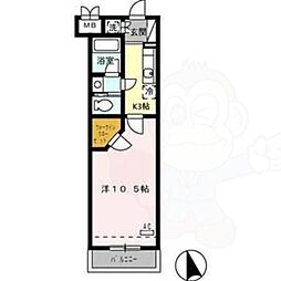 エスペランサみずの 1Kの間取図画像