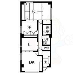 ロアール城主 2LDKの間取図画像